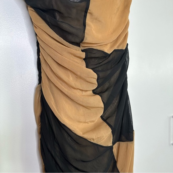NWOT Retrofete Ford Mesh Dress Black Nude Size Large - Picture 8 of 11